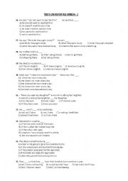 English Worksheet: Tests on Reported speech-2