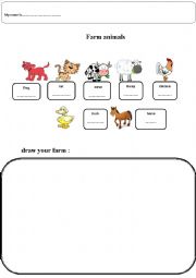 English Worksheet: Farm animals 