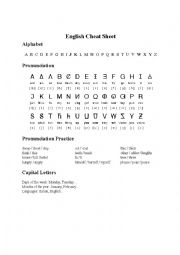 English Worksheet: English Cheat Sheet - Pronunciation Guide 