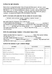 English Worksheet: Review Module two 8th form