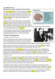 English Worksheet: Penicillin and Alexander Fleming