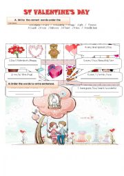 English Worksheet: St valentines worksheet