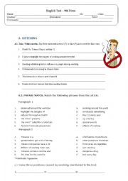 English Worksheet: Addictions