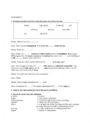 English Worksheet: Smatphone conversation