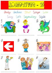 English Worksheet: adjectives - 13