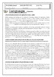 English Worksheet: Ordinary english test n2