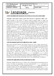 English Worksheet: Ordinary english test n2