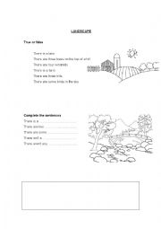 English Worksheet: Describing a landscape