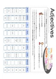 Adjective Order Chart