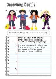 English Worksheet: description