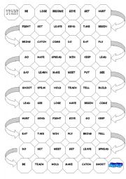 Irregular verbs board game