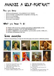 English Worksheet: analyze a painting