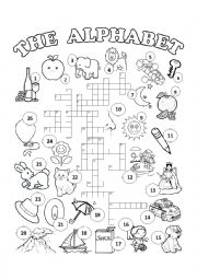 English Worksheet: THE ALPHABET CROSSWORD