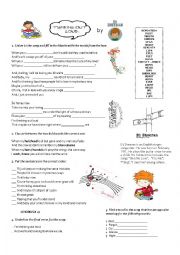 English Worksheet: Thinking out loud