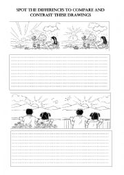 English Worksheet: SPOT THE DIFFERENCES