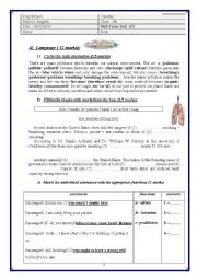 English Worksheet: mid2 9th form