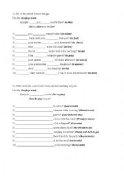 English Worksheet: Questions in simple present
