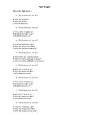English Worksheet: Past simple