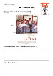 English Worksheet: Billy Elliot : can boys do ballet ?