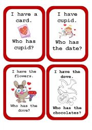 English Worksheet: Valentines Speaking Cards