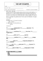 English Worksheet: Exercise with A or AN