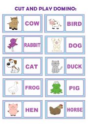 English Worksheet: Domino (animals)