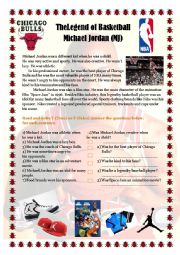 English Worksheet: Michael Jordan 