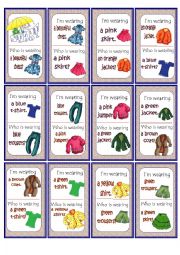 English Worksheet: clothes Game 