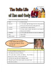 English Worksheet: The Suite Life of Zack and Cody: Not so Sweet 16