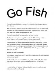 English Worksheet: Go Fish