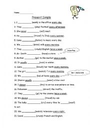 English Worksheet: Present Simple