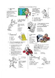 English Worksheet: Elementary Revision (part 1) [daily routines, weather,feelings,present simple vs. cont etc..)(ALTINCI SINIF 1. DNEM GENEL TEKRAR)