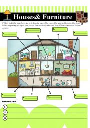 English Worksheet: Houses & Furniture