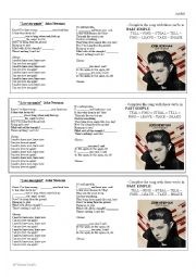 English Worksheet: JOHN NEWMAN. SONG: Love me again