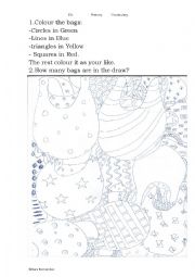 English Worksheet: Colours and patterns 