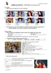 English Worksheet: TV series Victorious; chapter: 