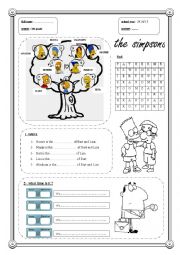 English Worksheet: the simpson