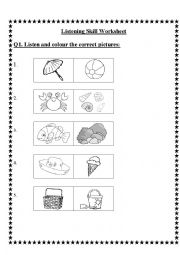 Listening Skills Worksheet