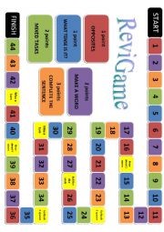 English Worksheet: ReviGame revision boardgame