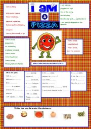 English Worksheet: I AM A PIZZA