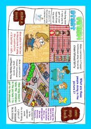 English Worksheet: Boardgame on different topics