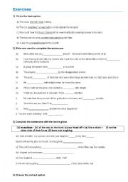English Worksheet: Ways of... 