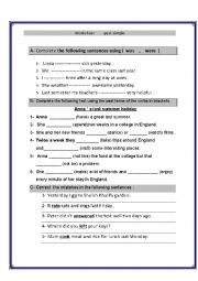 English Worksheet: Past Simple  