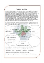 English Worksheet: New Years Resolutios