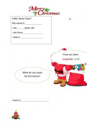 Christmas Letter to Santa