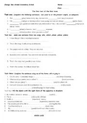 English Worksheet: test:used to,going to,relative pronouns,comparatives and superlatives