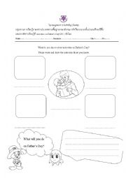 English Worksheet: Fathersday