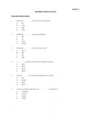 English Worksheet: grammar item