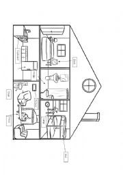 English Worksheet: parts at home. inside