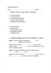 English Worksheet: Conditional Sentences